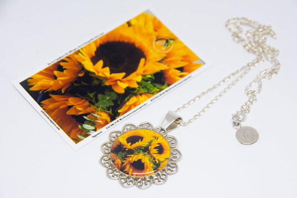 Dije de Girasol en Plata – Luz que florece desde adentro